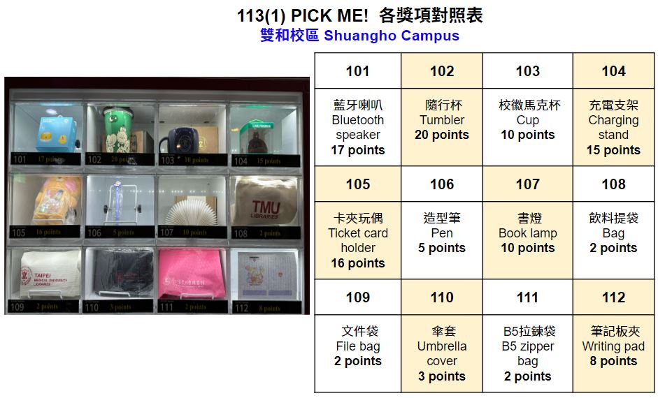 Pick Me! rewards (SH)