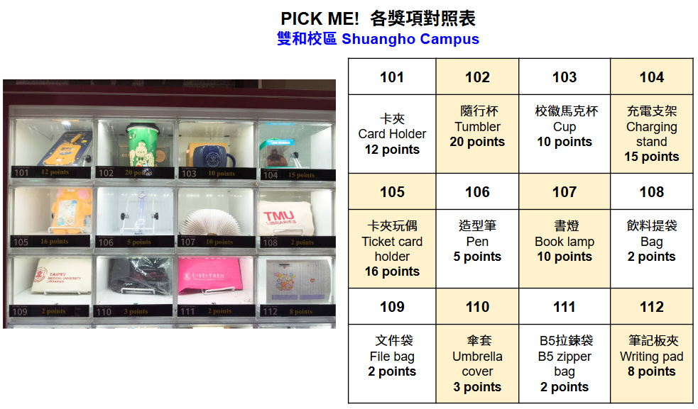 Pick Me! rewards (SH)
