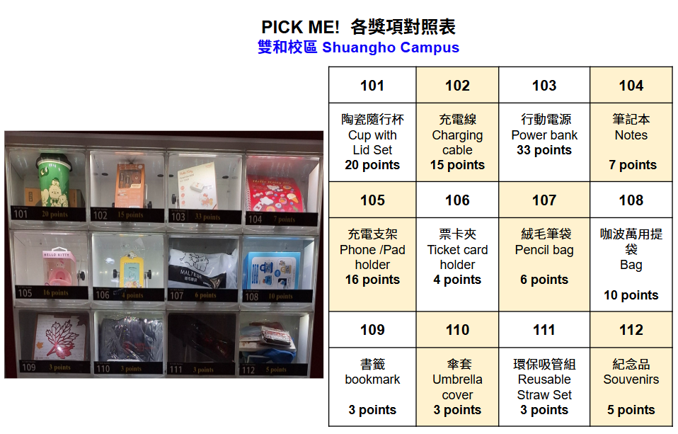 Pick Me! rewards (SH)