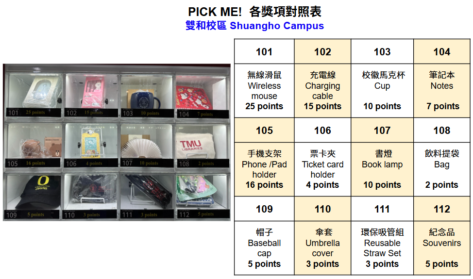 Pick Me! rewards (SH)