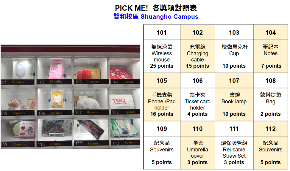Pick Me! rewards (SH)