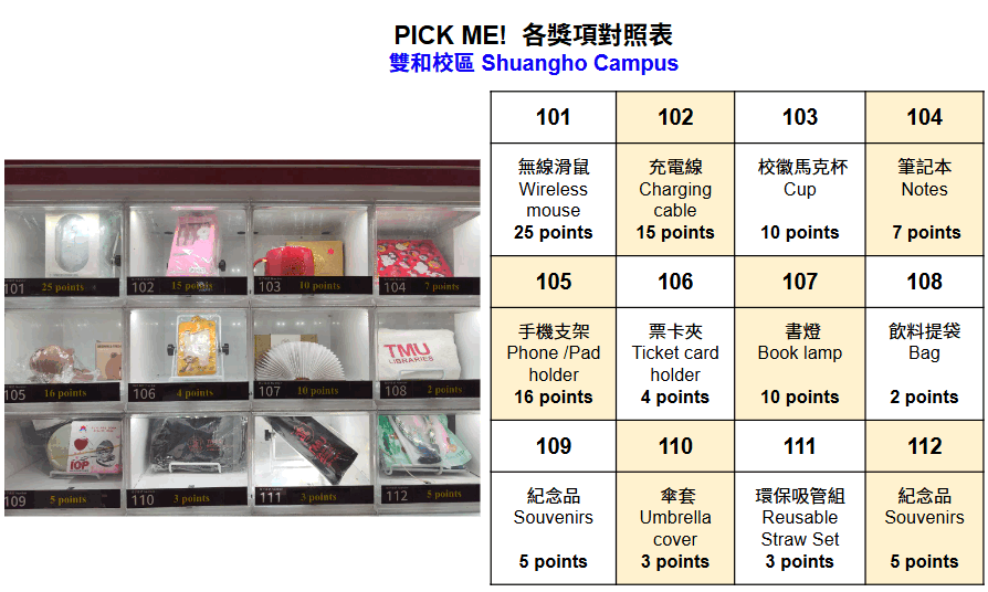 Pick Me! rewards (SH)