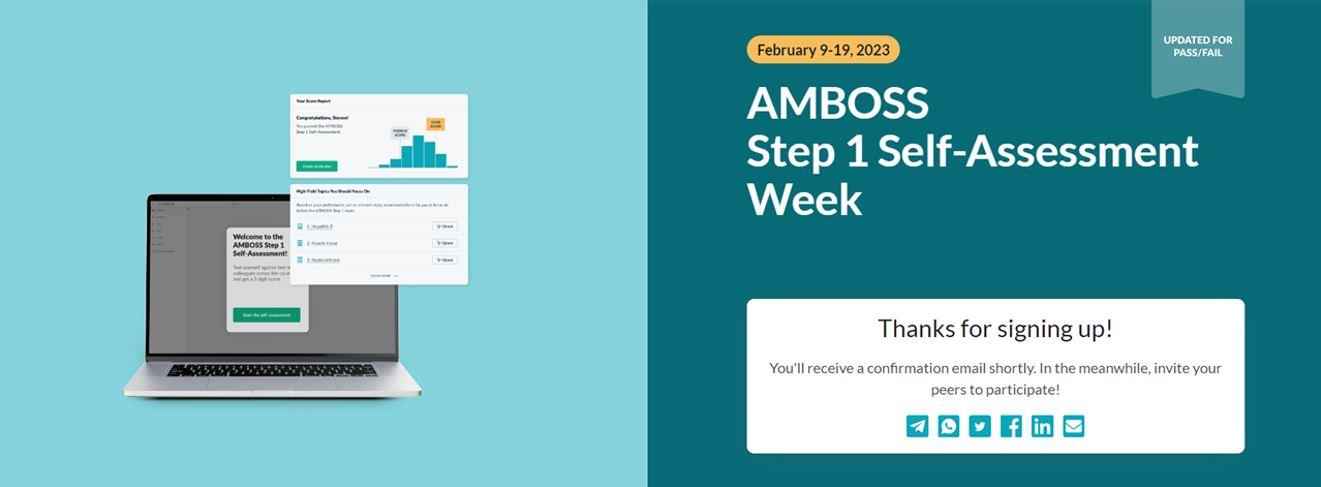 AMBOSS USMLE Self-Assessment Week